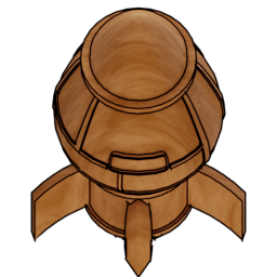 Wooden Rocket Sculpture preview