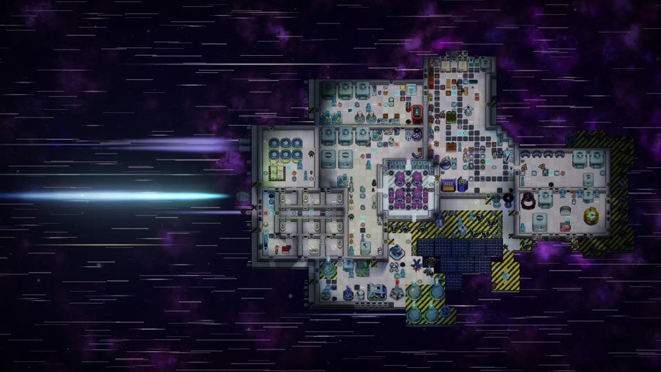 A ship travelling through hyperspace